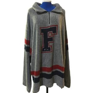 Copied - Fubu 1/4 Zip Fleece Jacket Gray big logo 90’s Y2K Mens 2XL Vintage